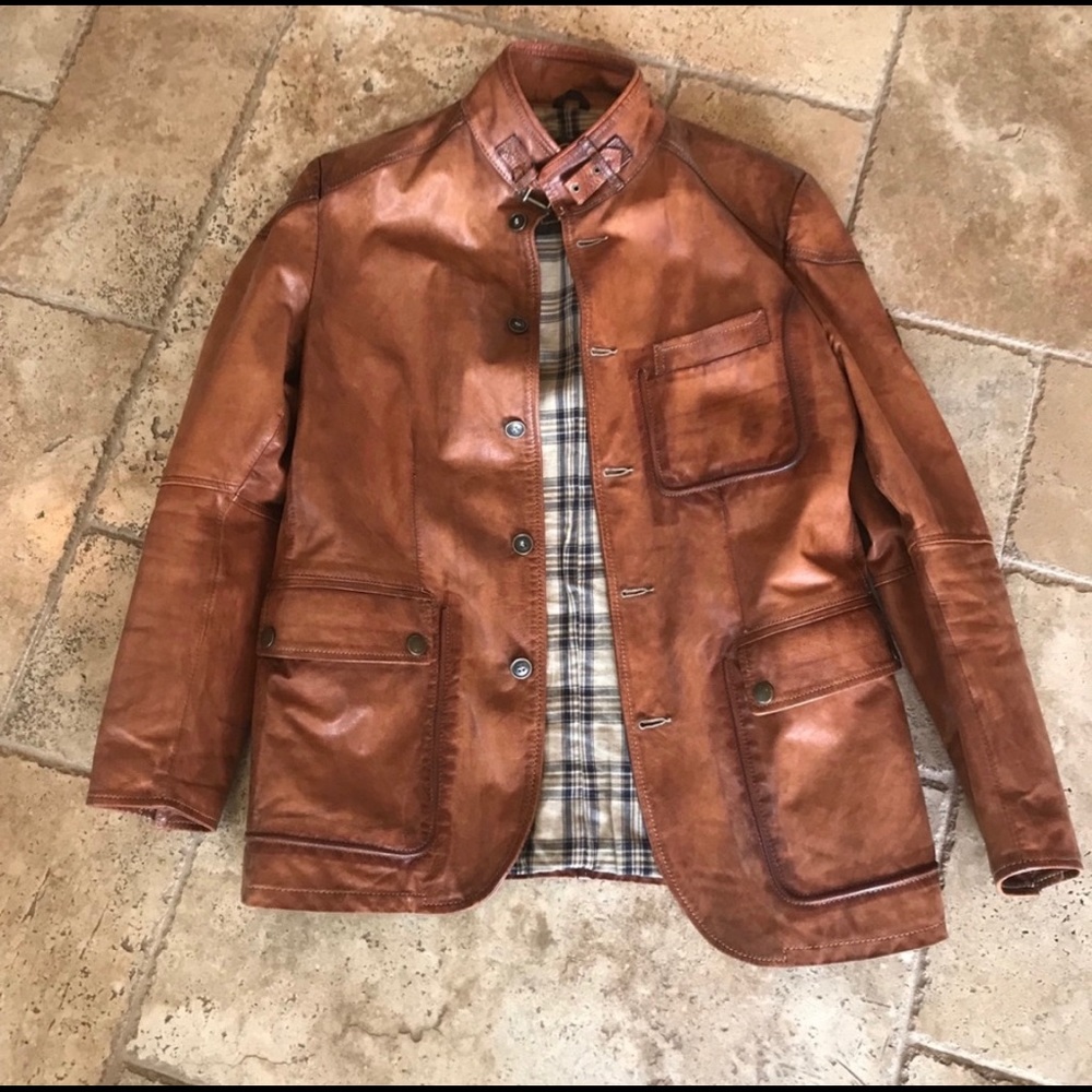 Belstaff English Tan Leather Jacket